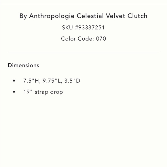 Anthropologie Celestial Velvet Clutch - Picture 9 of 9